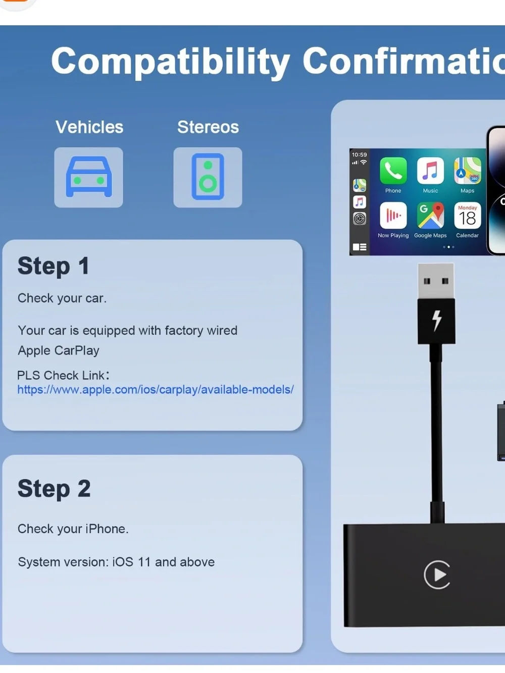 iPhone Wireless CarPlay Dongle
